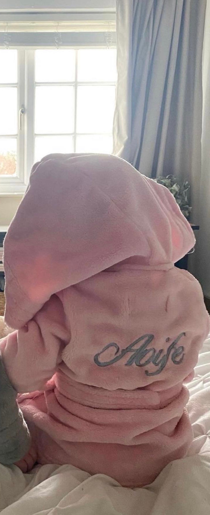 Baby Pink Personalised Children's robe