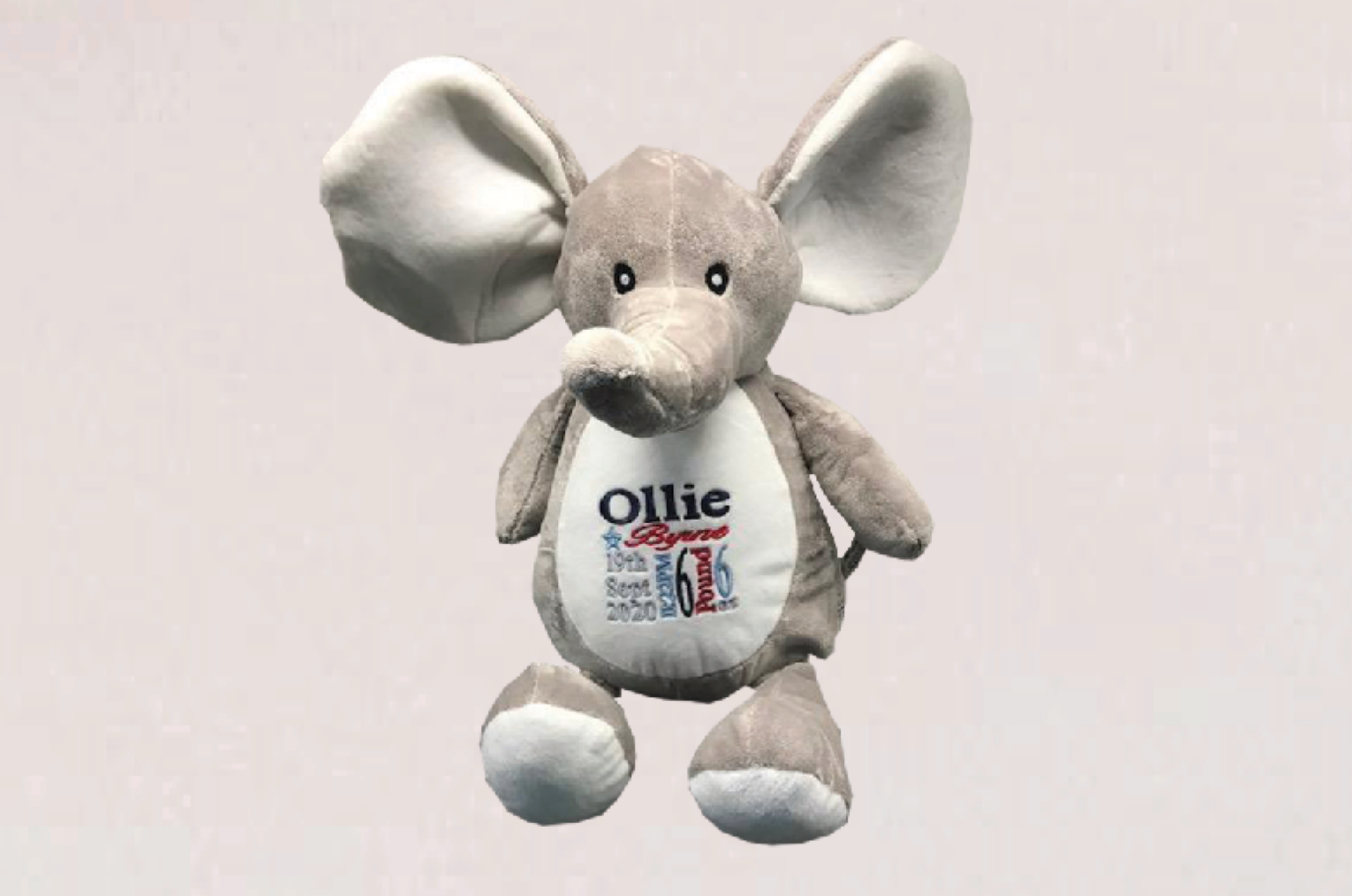 Personalised Birth Elephant with a gift  bag
