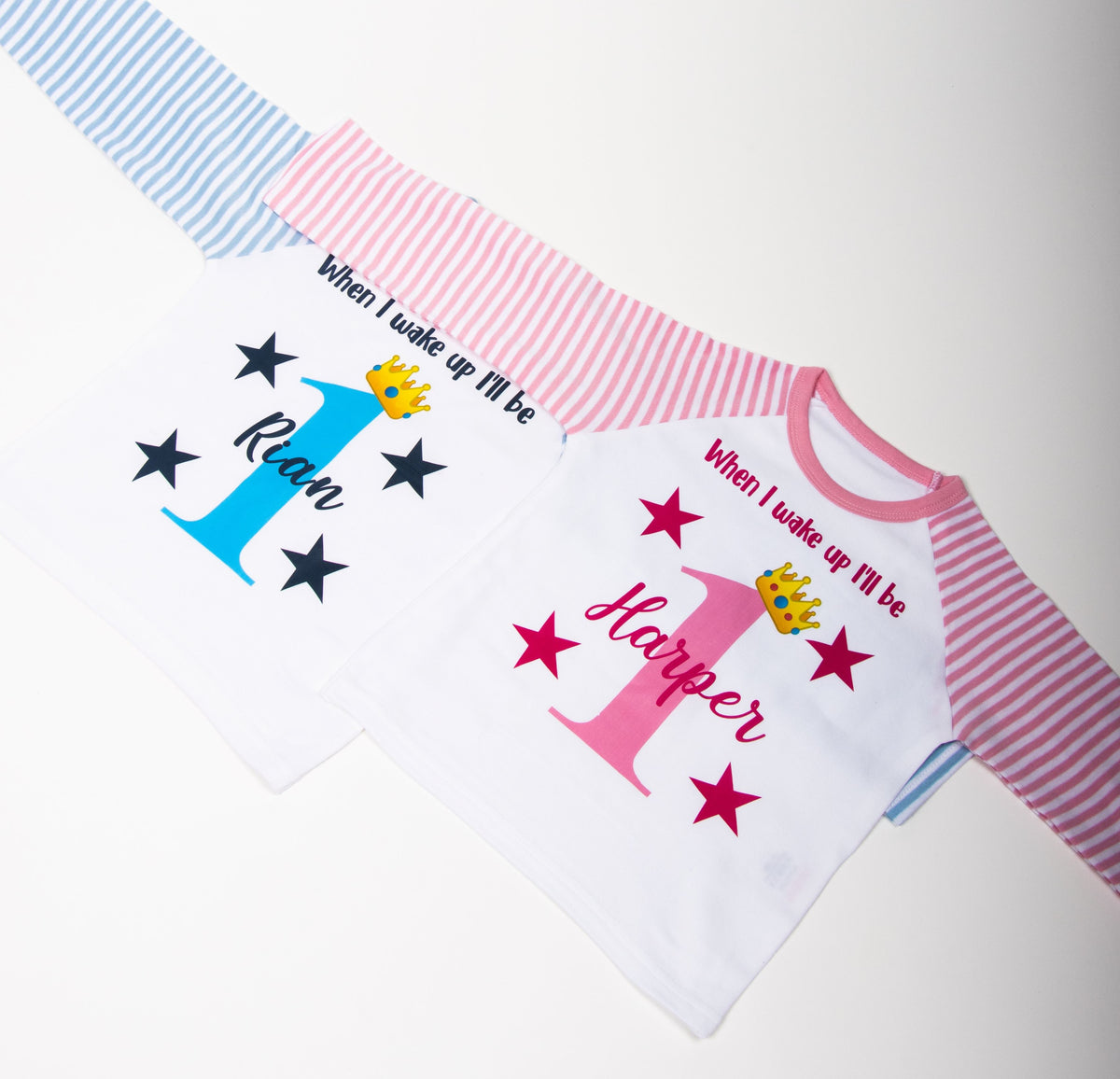 Embroidered Birthday Pyjamas – Amber and Noah