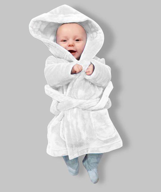 Childrens white Fluffy Robe - Robes 4 You