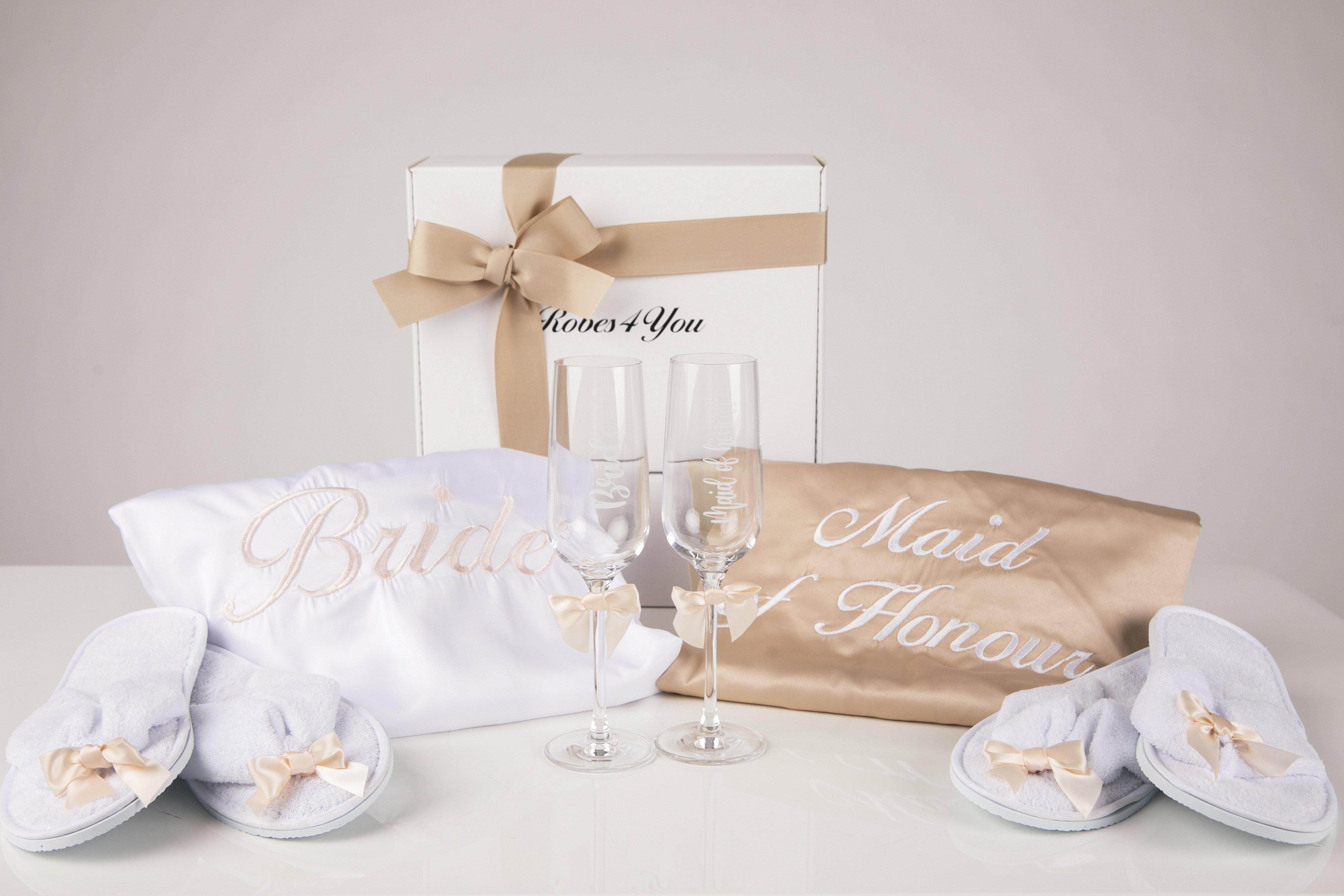 Personalised champagne Bridal robes-robes4you