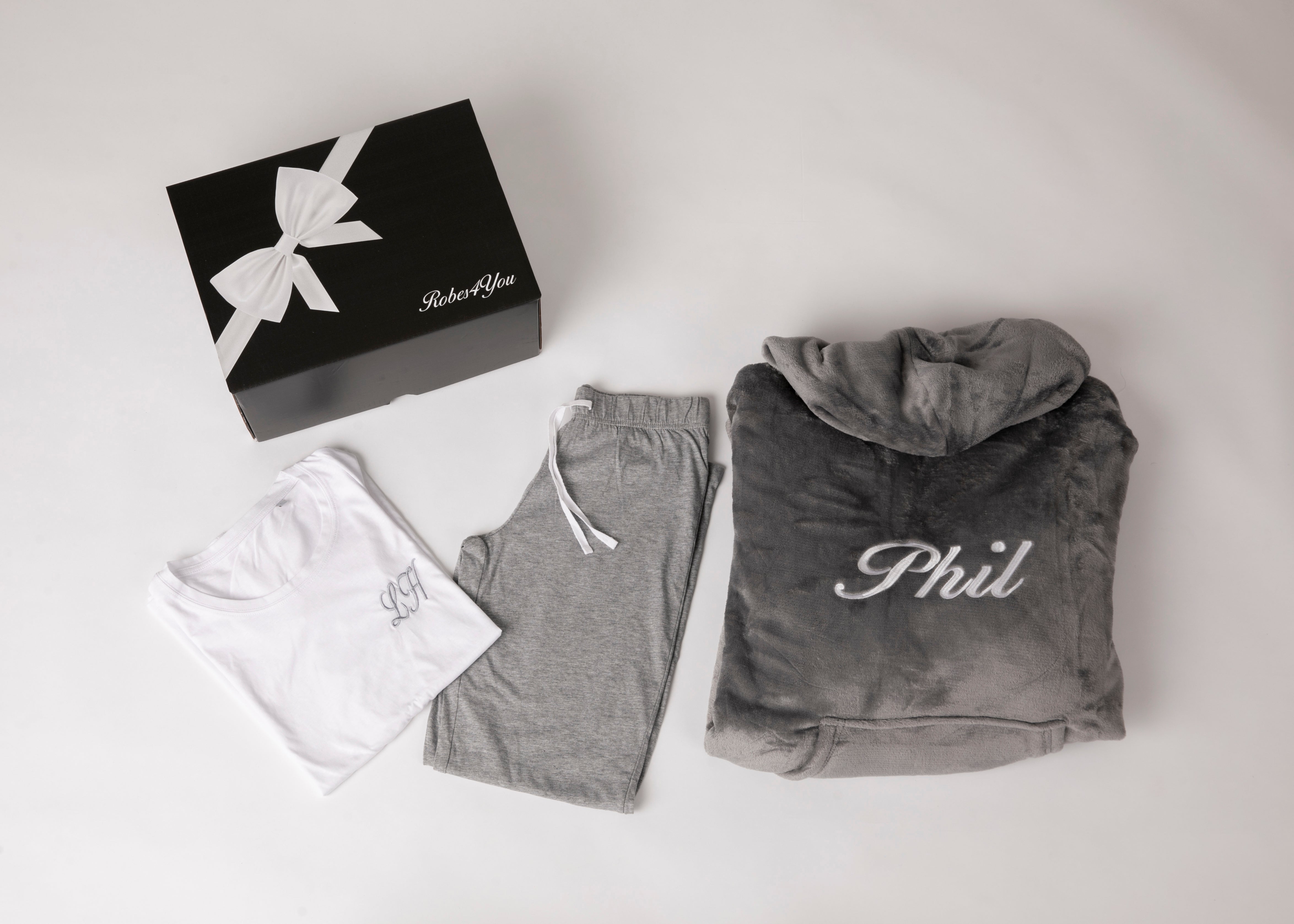 Luxurious Soft fluffy  Oversized Hoodie ladies Hamper with Cotton long pyjamas , in a gift box