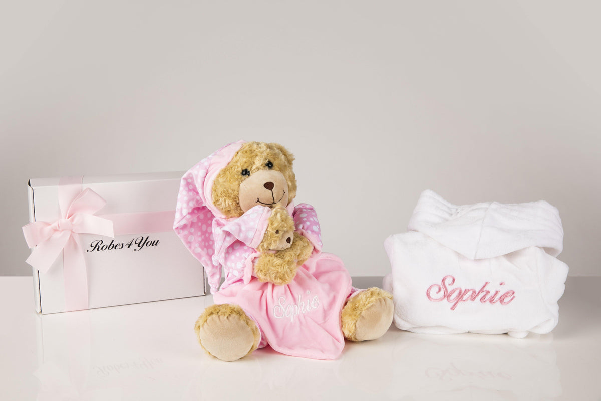 Personalised teddy sale baby girl