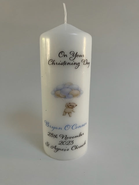 Christening candle for boy or girl