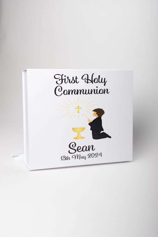 Boys Communion Keepsake box with chalic