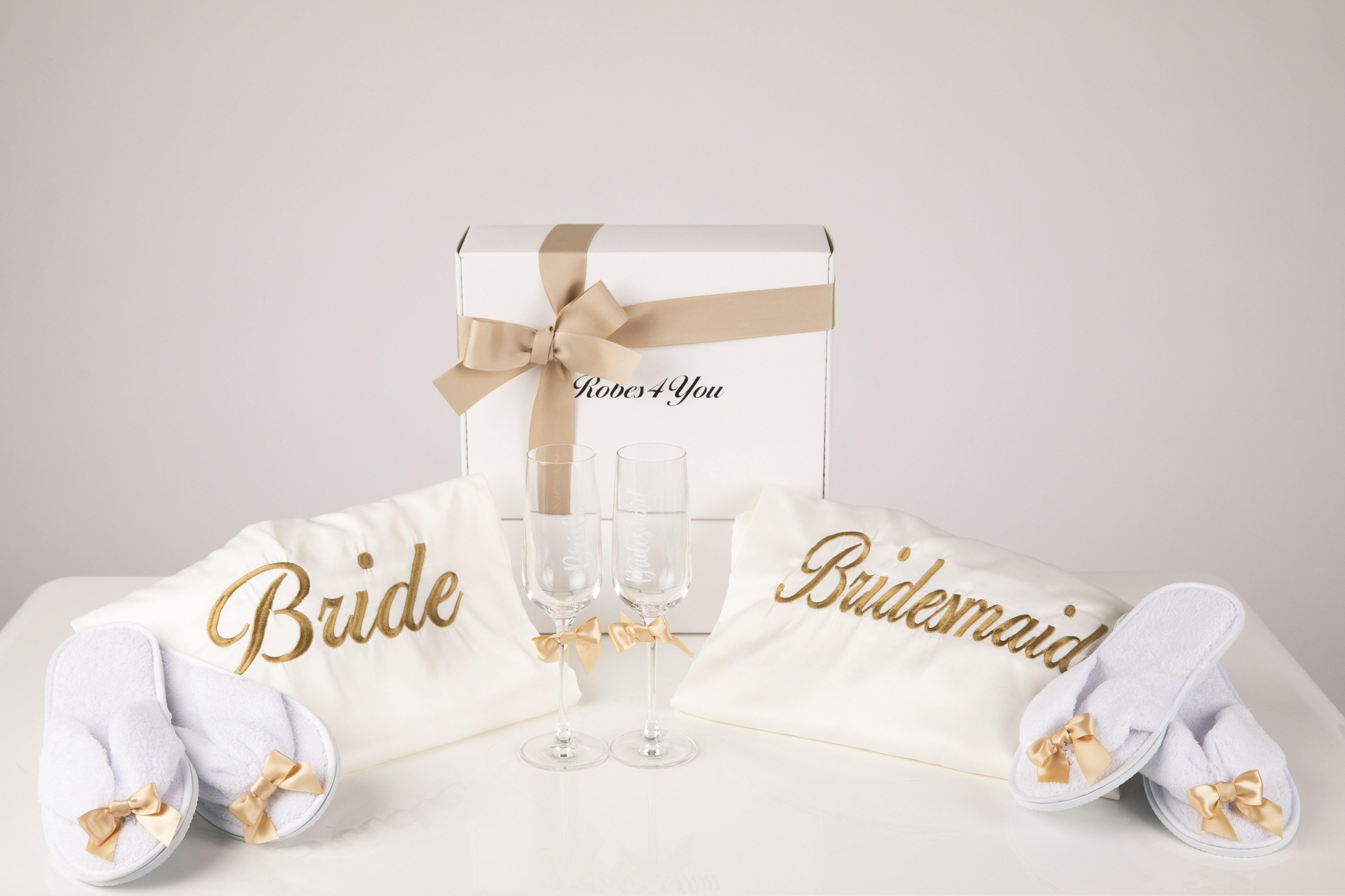 Ivory personalised bridal robes-robes4you