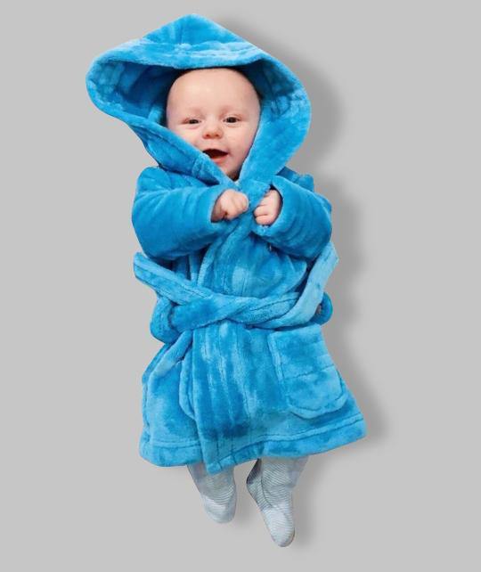 Kids blue personalised robe - Robes4you 