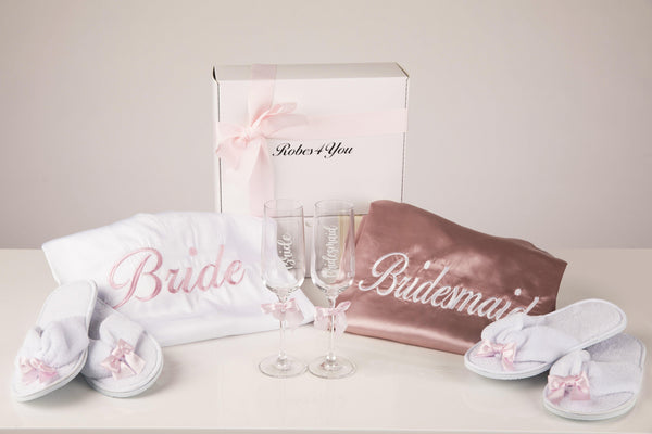 Blush pink bridal robes-Ireland-Robes4you