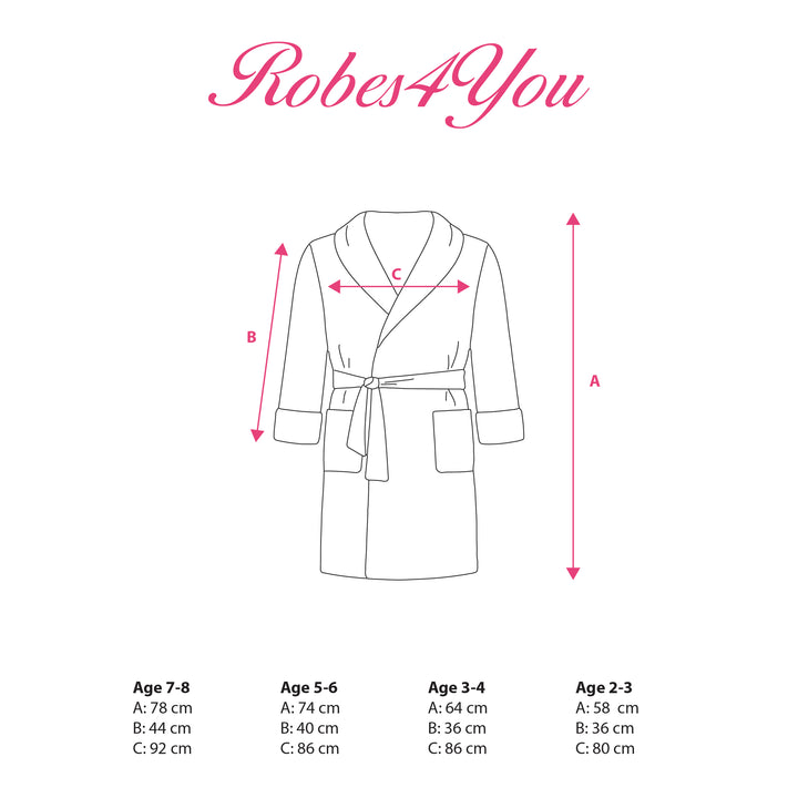 Children's robe sizing -robes4you 