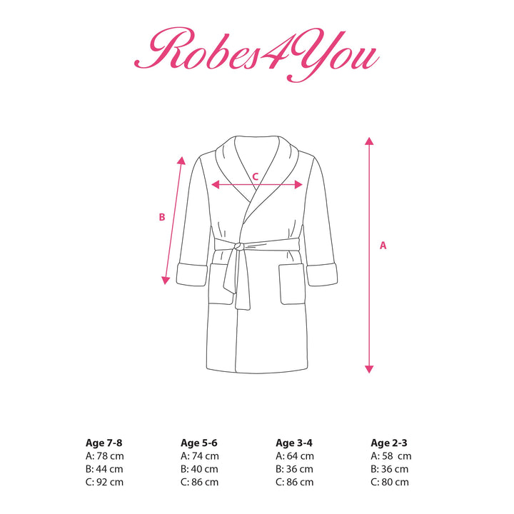 Children's robe sizing- robes4you