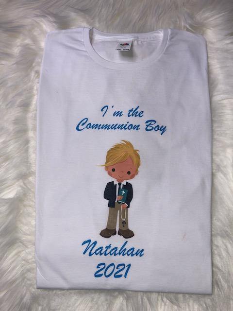 First Holy Communion Personalised T-Shirt Boys - Robes 4 You