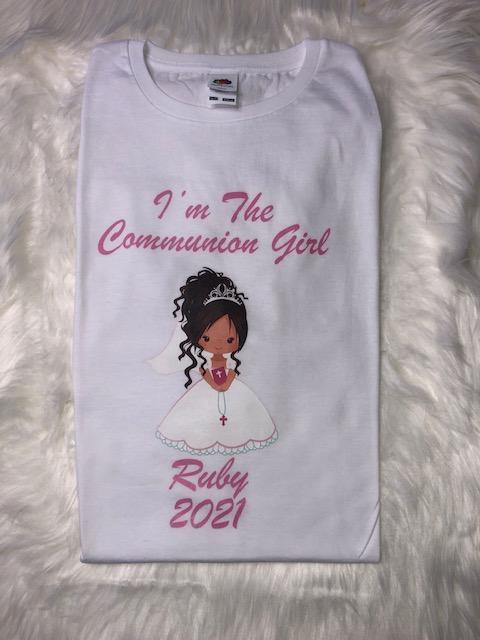 First Holy Communion Personalised T-Shirt Girls - Robes 4 You