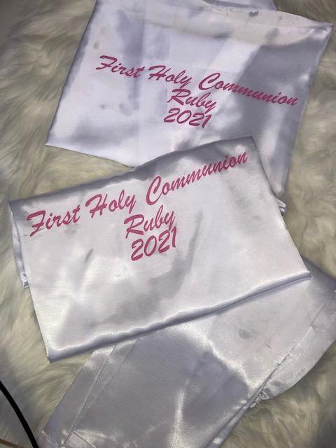 Communion Set-Satin Robe and Pyjamas with writing - Robes 4 You