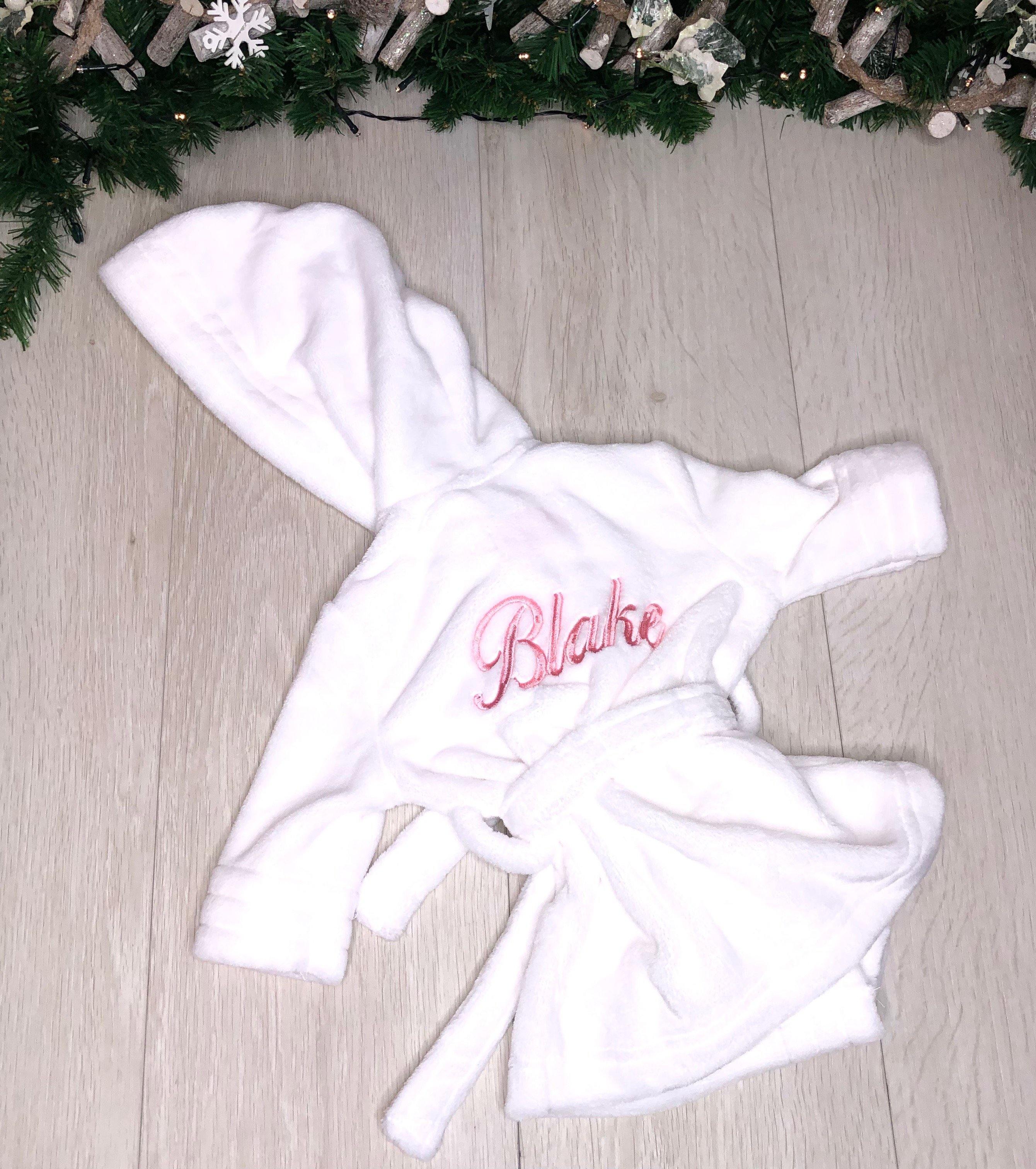 Girls Fluffy White Christmas Robes - Robes 4 You
