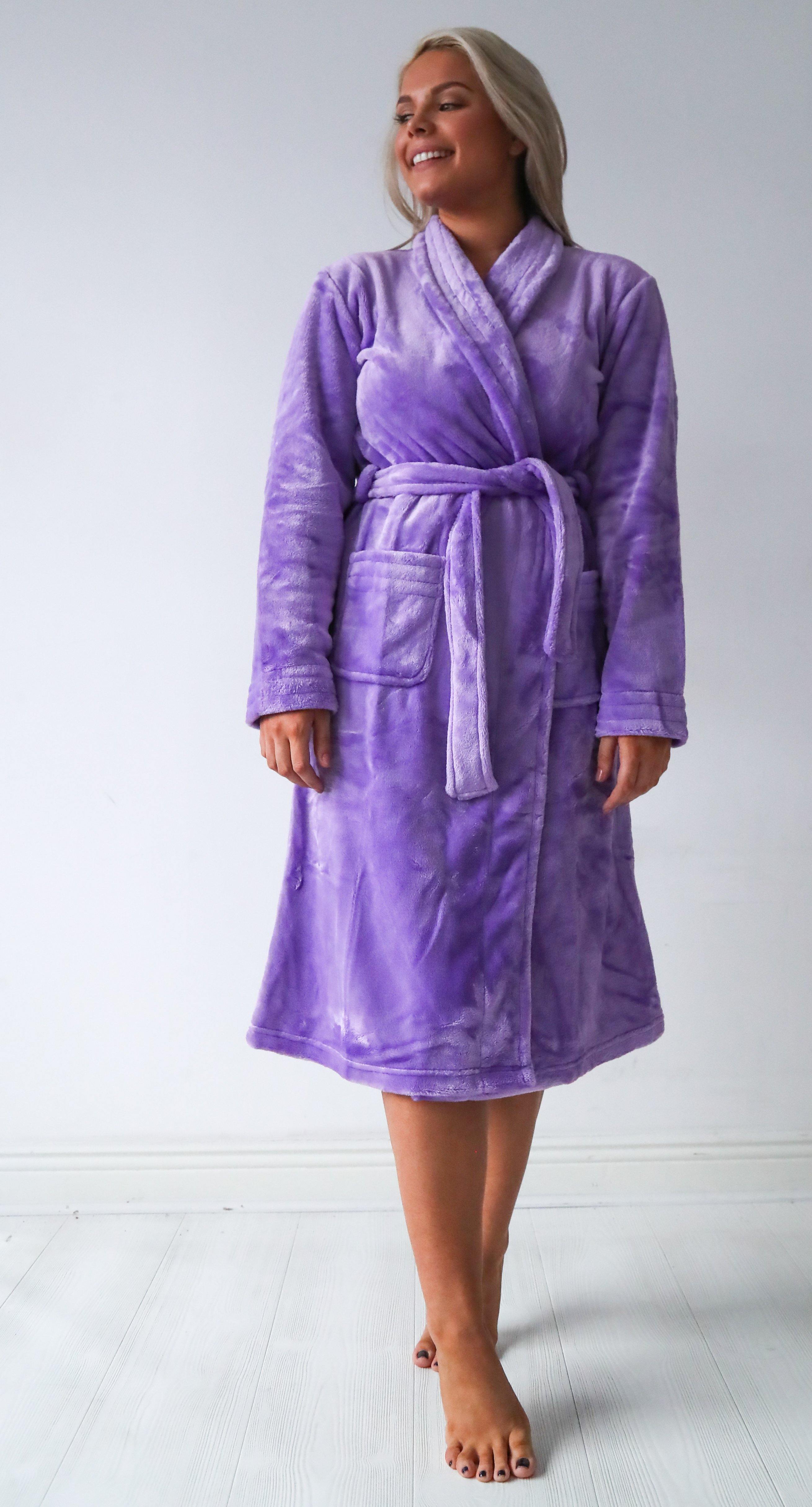 Beautiful Purple Robe Get White - Purple Robes Embroidered in Baby Pink | Robes4You β Robes 4 You