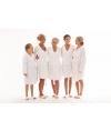 White cotton bridal robes embroidered in gold. - Robes 4 You