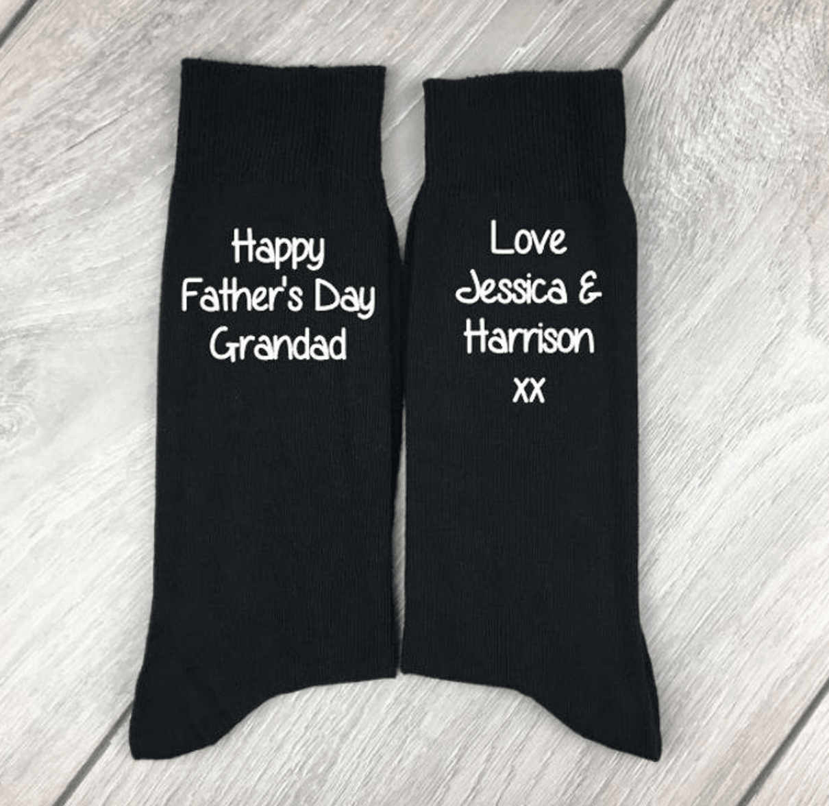 Personlised fathers day socks for grandad - Robes 4 You