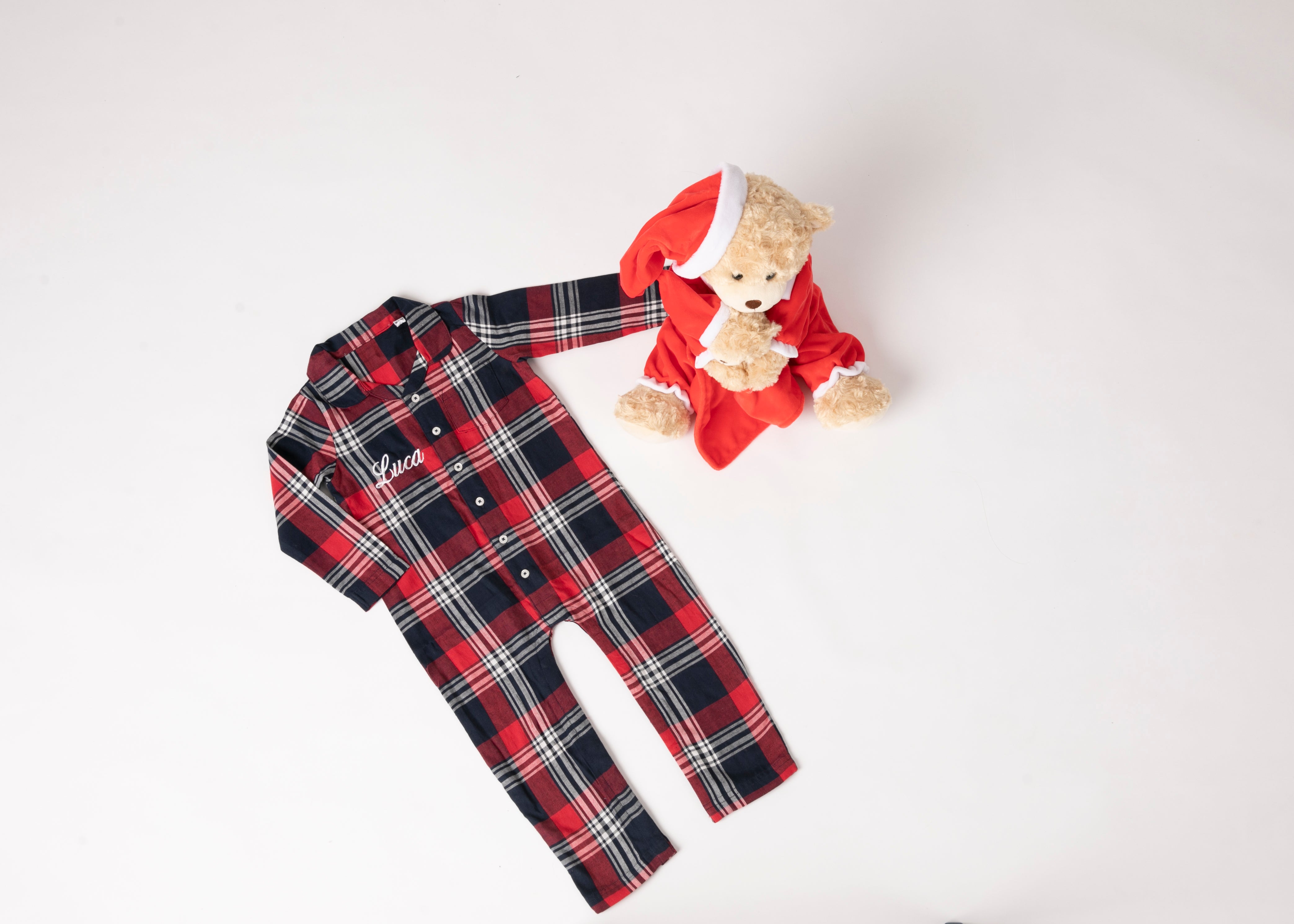 Christmas All in one suit - & Santa bear with embroidered comfortor