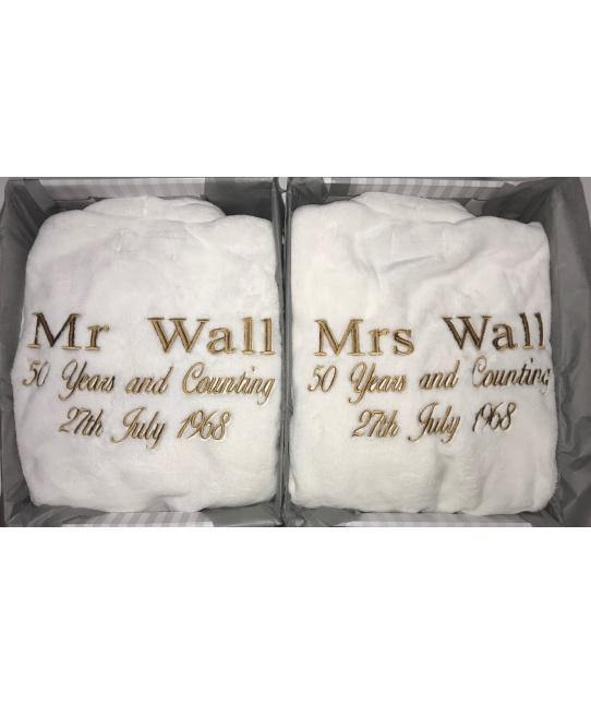 Personalised matching robes - Anniversary gift - Robes 4 You