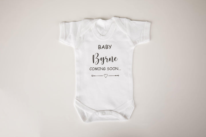 Personalised babygrow reveal - Robes 4 You