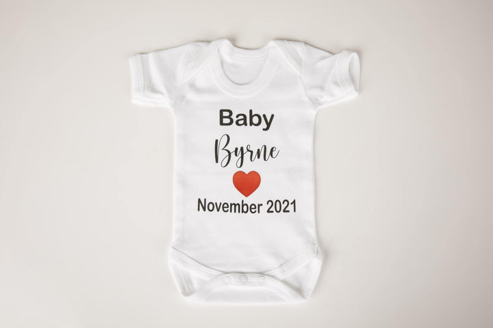 Pregnancy announcement babygrow – Robes You