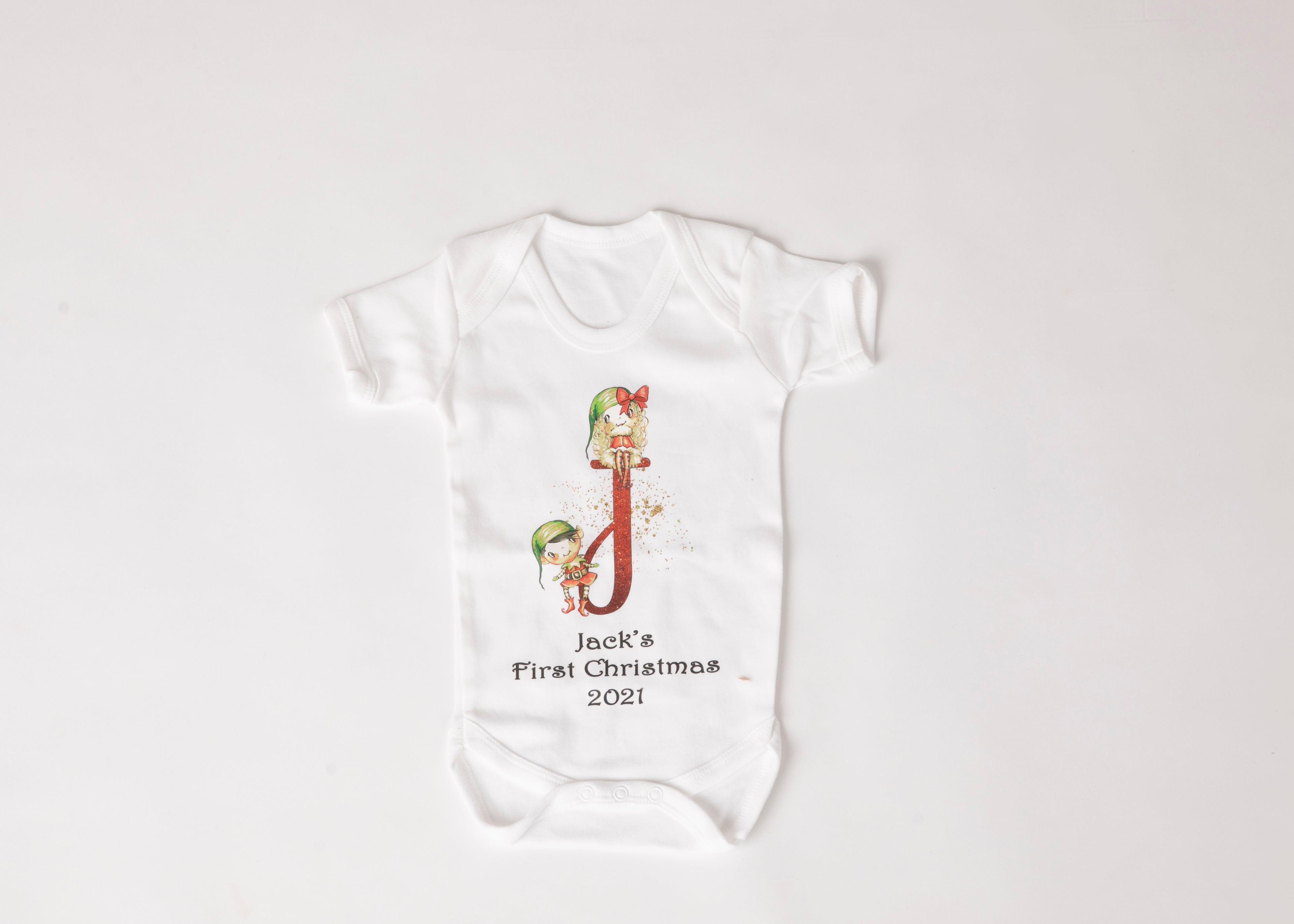 Personalised Baby's first christmas vest