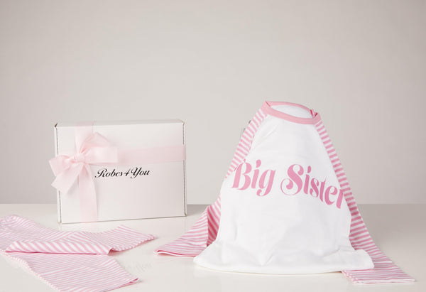 Big Sister -pink and white pyjamas - Robes 4 You