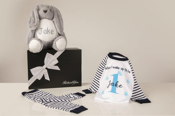 Personalised boys birthday pyjamas and teddy - Robes 4 You