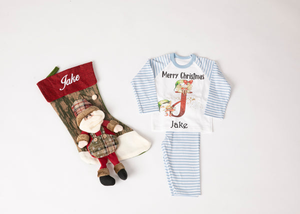 Christmas Pyjamas and Christmas stocking