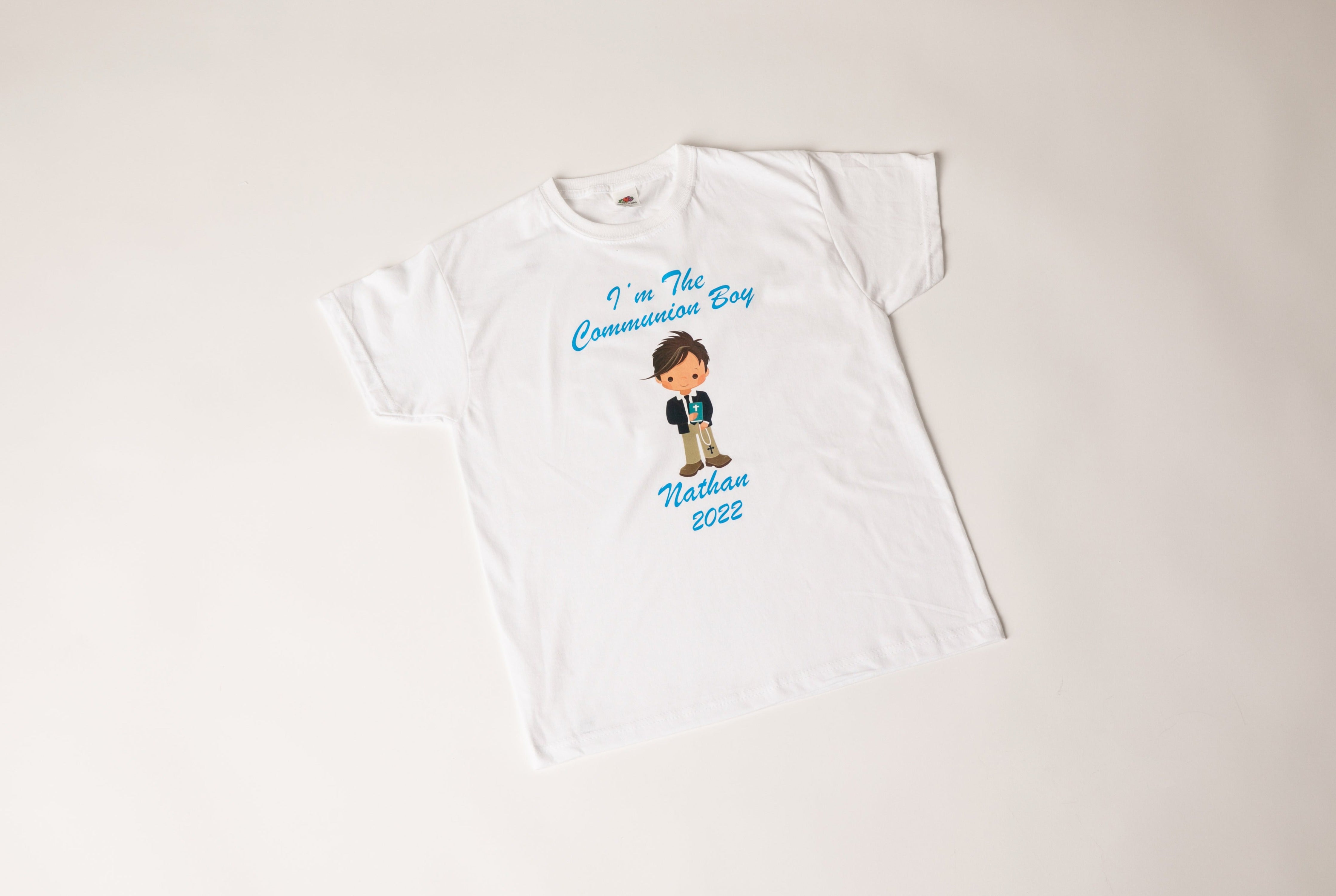 First Holy Communion Personalised T-Shirt Boys