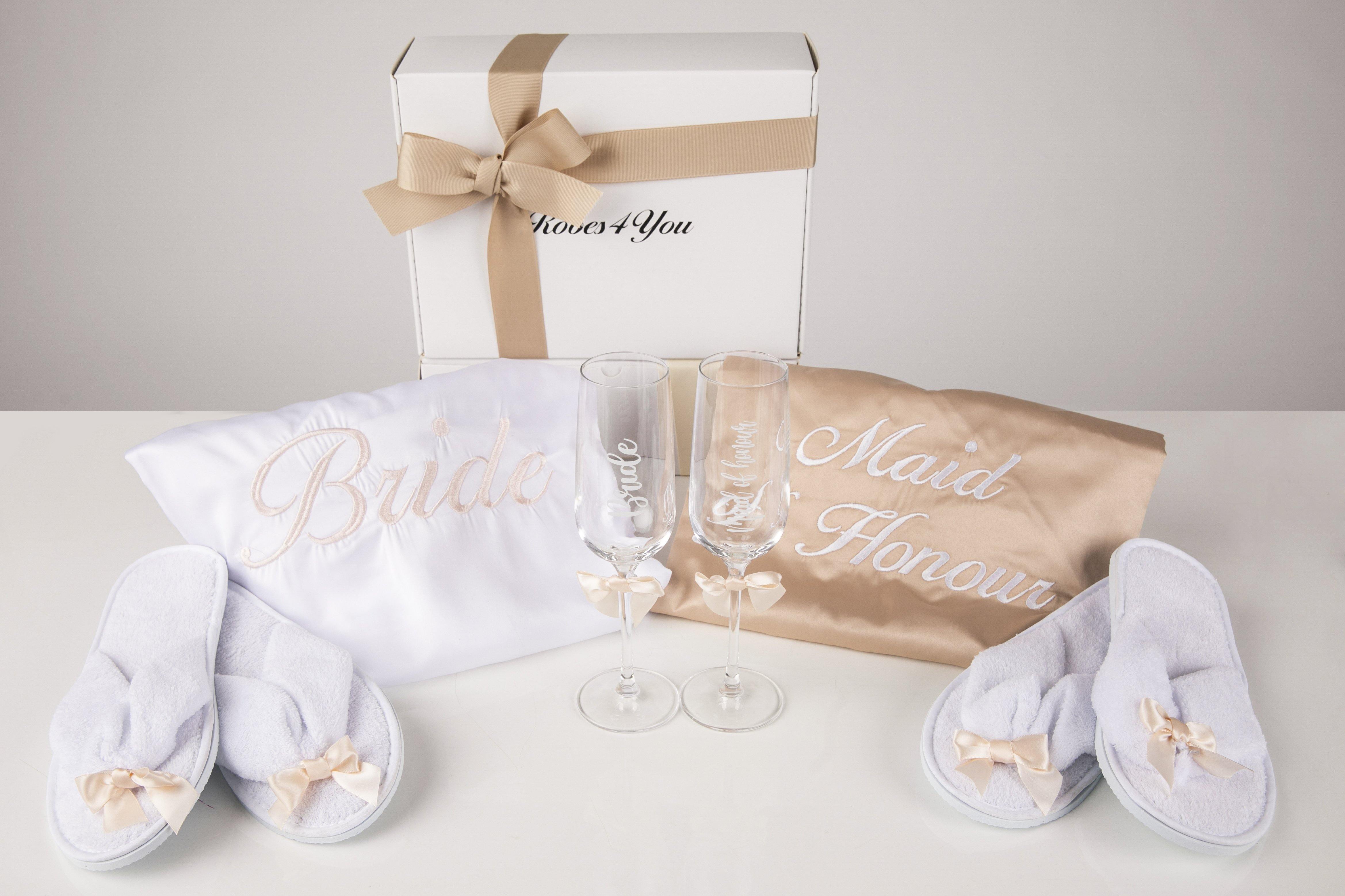 Champagne satin personalised robe-Robes4you