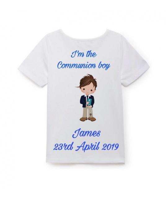 First Holy Communion Personalised T-Shirt Boys - Robes 4 You