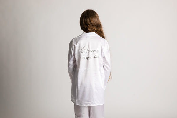 Personalised Long Satin Confirmation Pjs