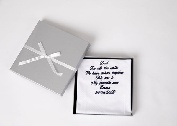 Personalised Hankie for Your Dad on Your Wedding Day