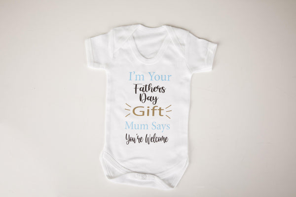 Personlised fathers day baby grow-Boy - Robes 4 You