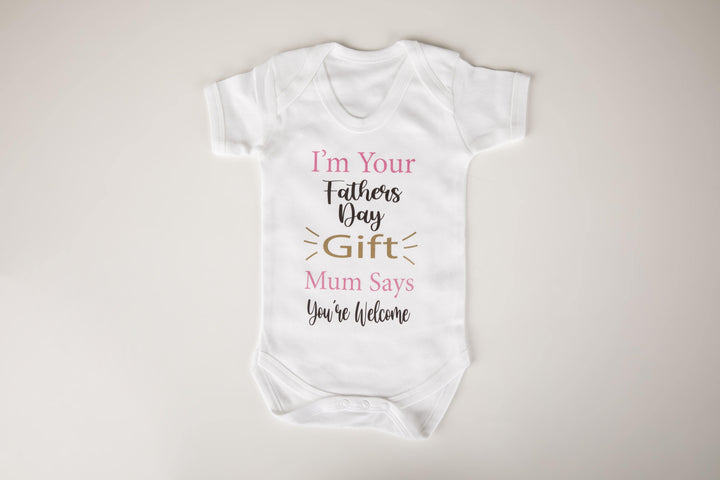 Personlised fathers day baby grow-Girl - Robes 4 You