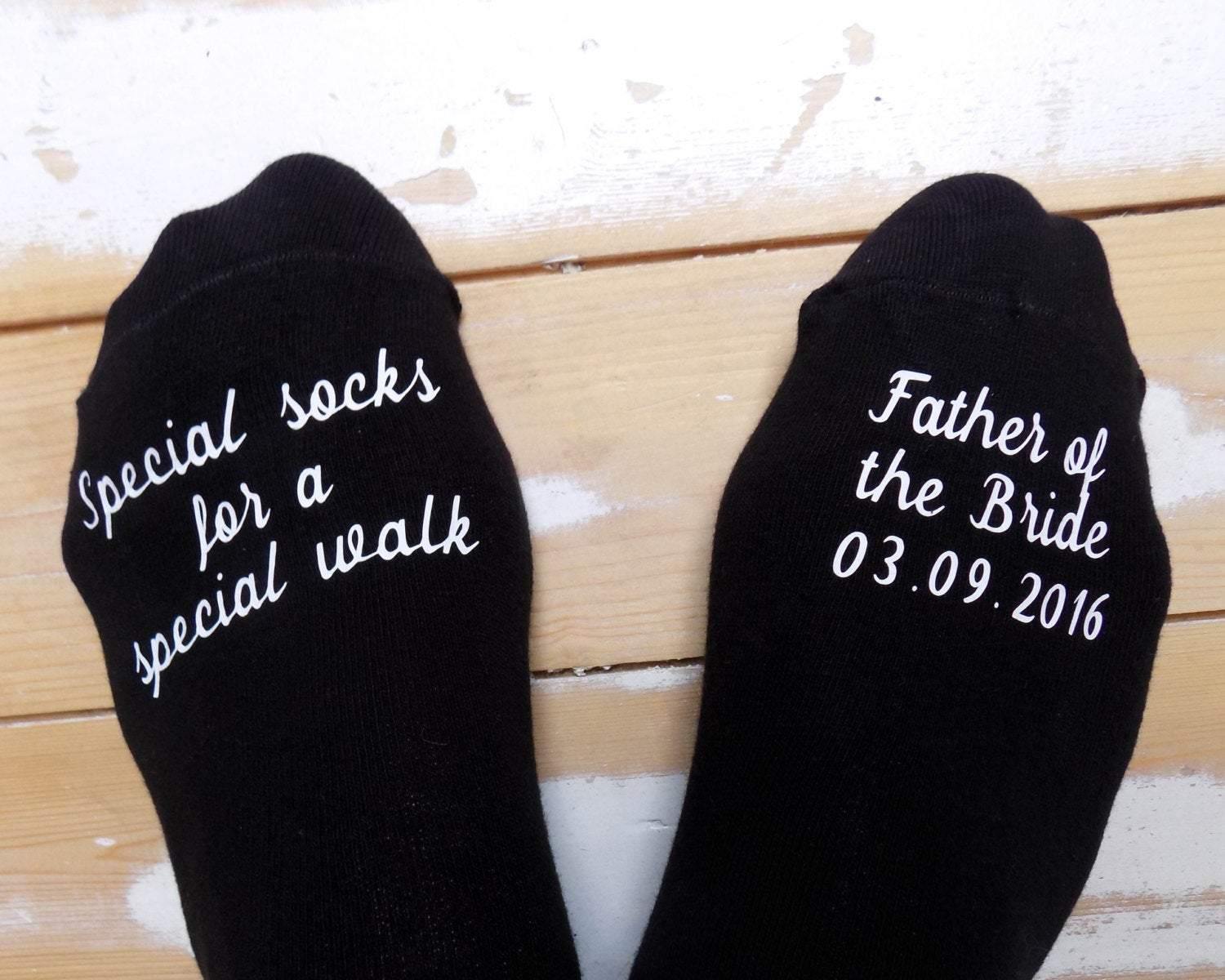 Dad wedding socks sales