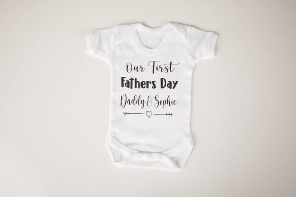 Our first fathers day together baby grow - Robes 4 You