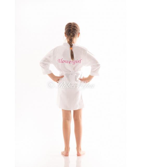 Flower Girl Satin Robes - Robes 4 You