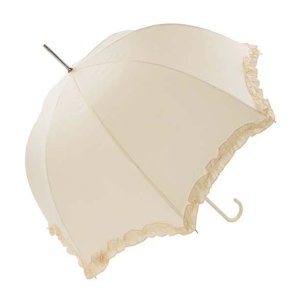 Ivory Scallop frilled umbrella - Robes 4 You