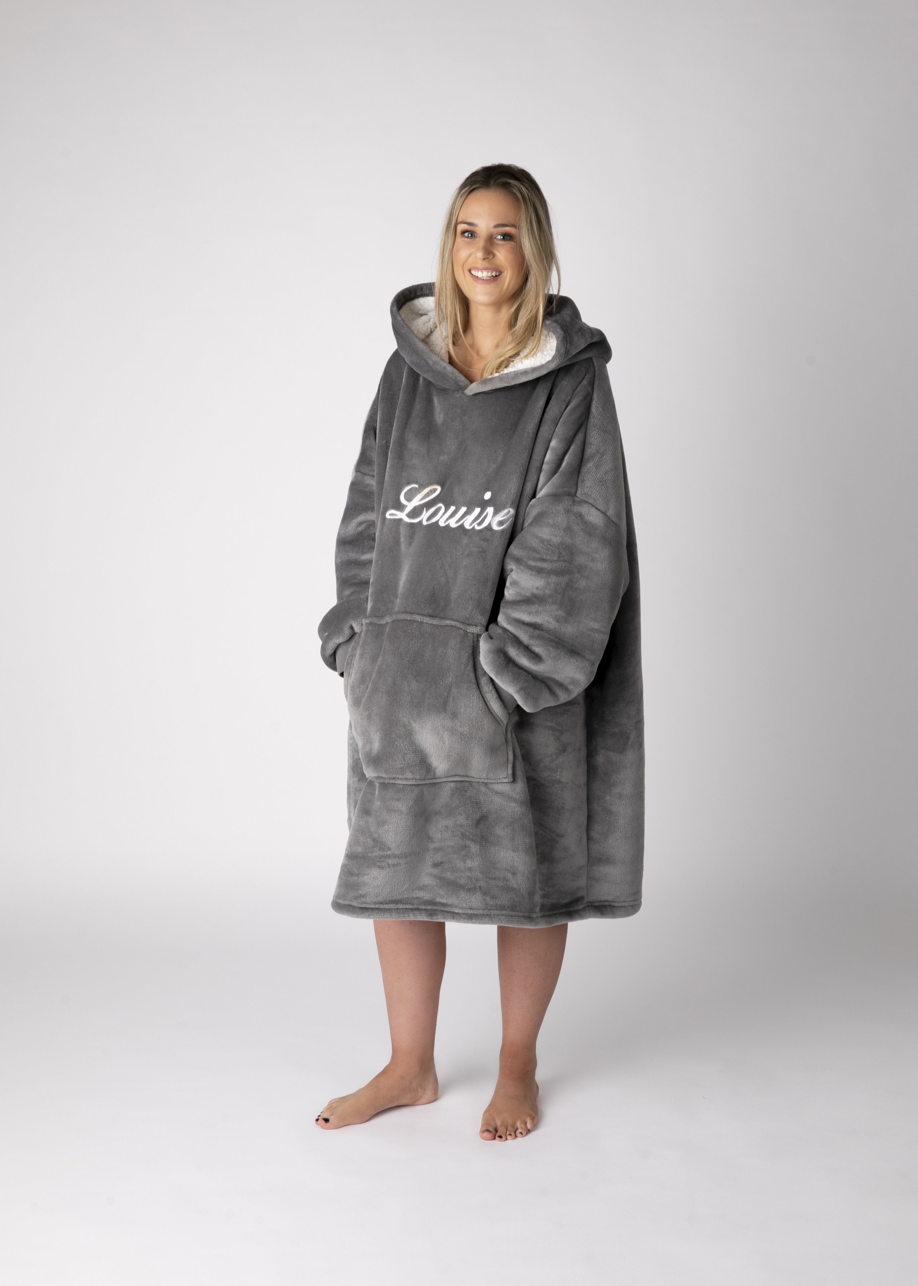 Luxurious Soft fluffy  Oversized Hoodie ladies Hamper with Cotton long pyjamas ,Chocolates & Candle  , in a gift box