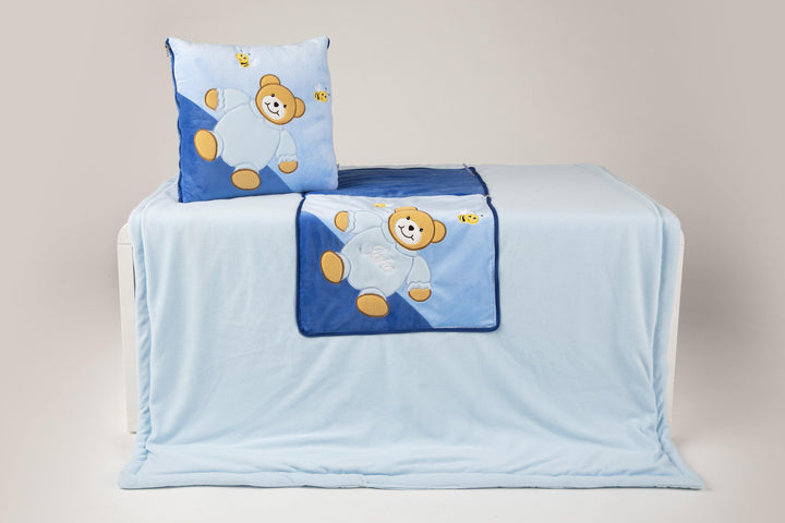 Quillow - Pillow -Boys Cot Blanket Personalised. - Robes 4 You