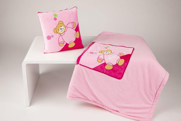 Quillow - Pillow - Girls Cot Blanket Personalised. - Robes 4 You