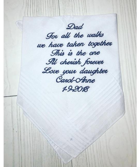 Personalised Father of the Bride Hankie - Robes 4 You