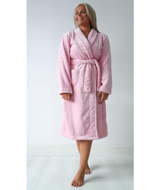 Luxury White & Baby Pink Robes Embroidered Cerise Pink - Robes 4 You