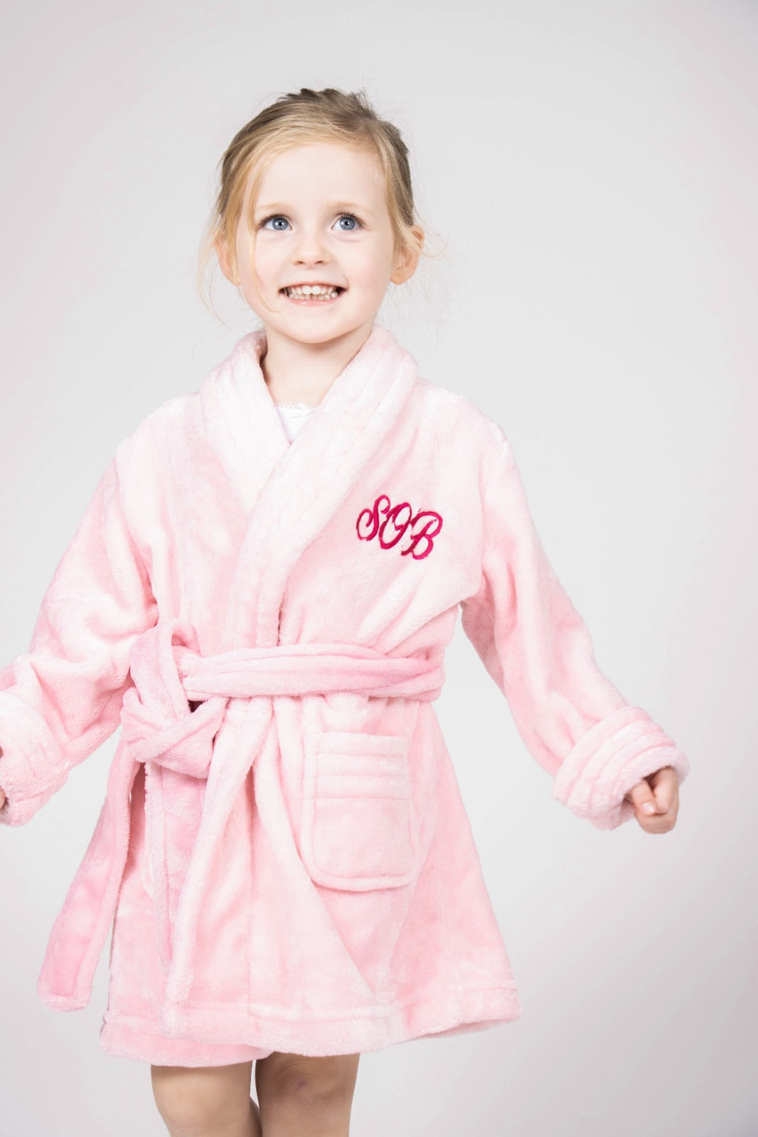 Children's Robe Baby Pink personalised Children's robe- Ireland -Robes4you – Robes 4 You