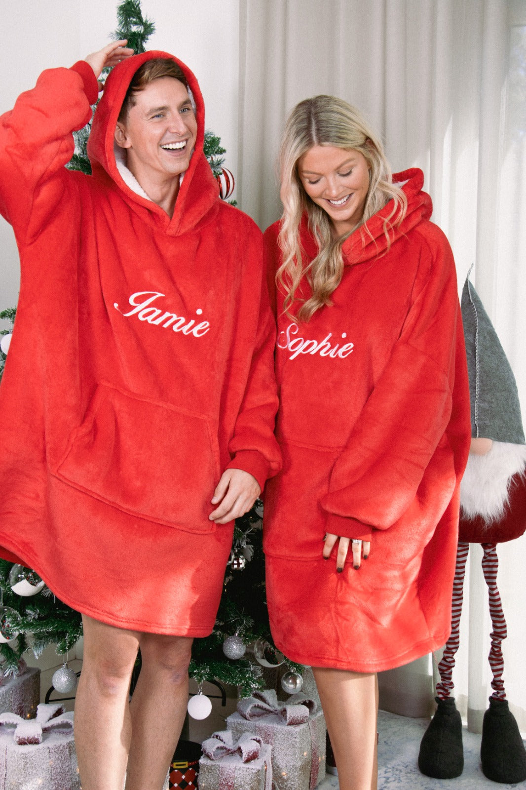 Soft Luxurious Oversized Red Hoodies
