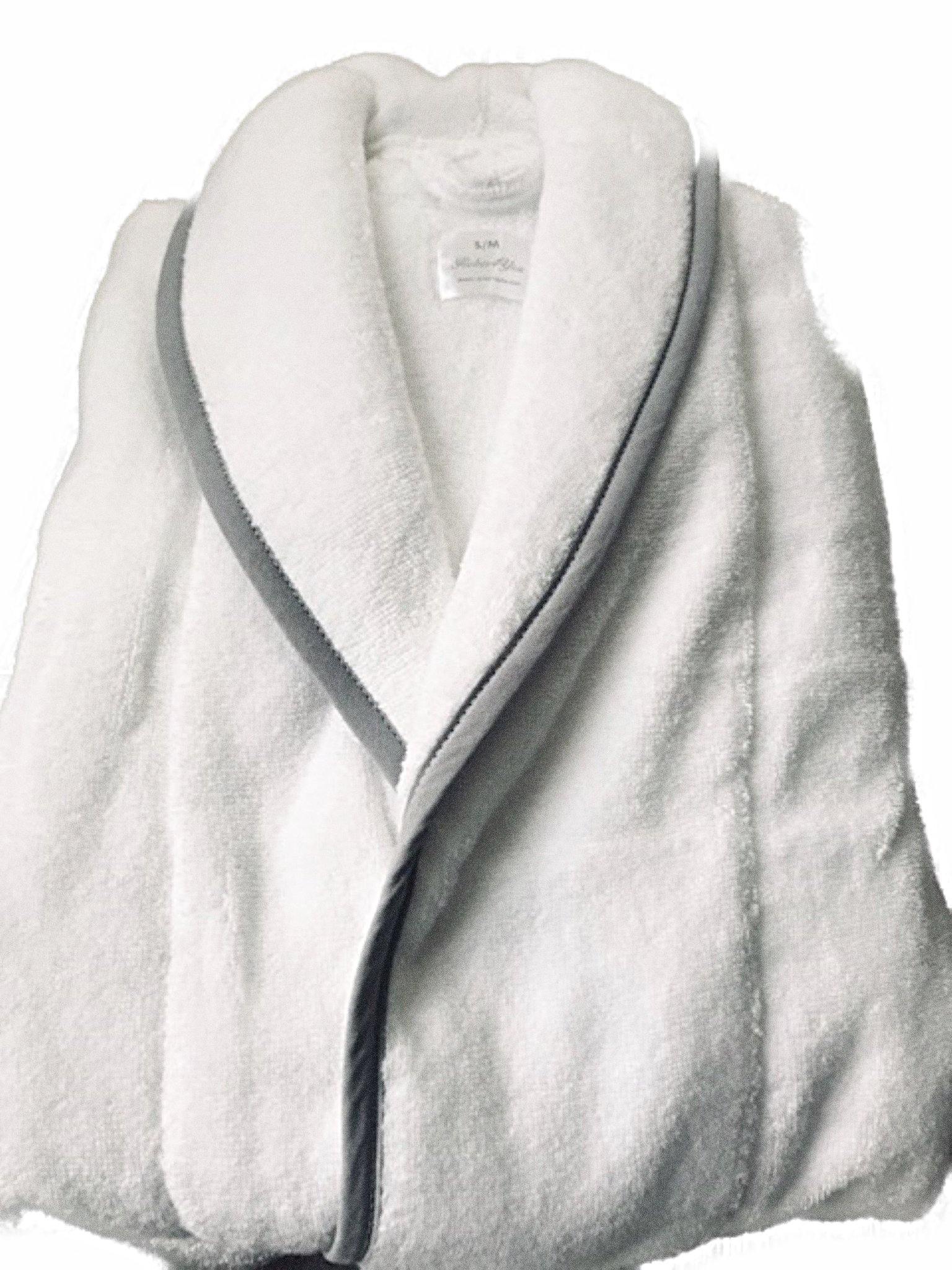 Soft Luxurious Turkish Cotton Towelling unisex Robe with Grey trim - Robes 4 You
